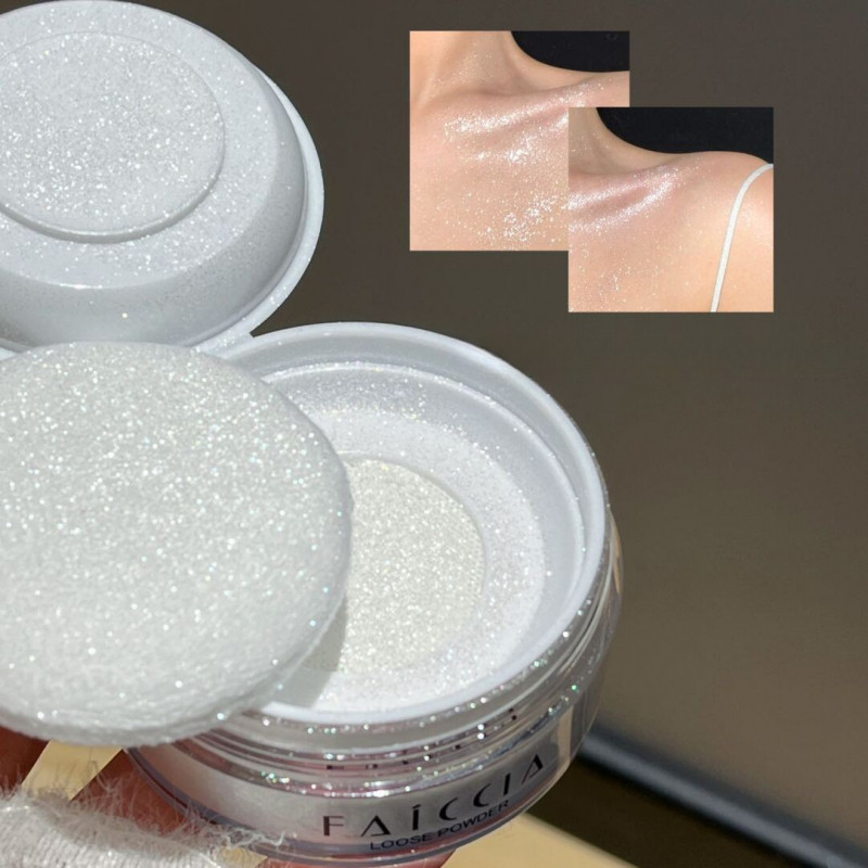 FAICCIA ไฮไลท์ แป้งฝุ่น ชิมเมอร์ กระจ่างใส น้ำ เนื้อเบา ใบหน้าและกระดูกไหปลาร้า คอนทัวร์