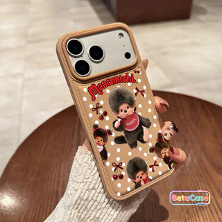 เคสมือถือลิงน่ารักขี้เล่นลายจุดสีขาวการ์ตูนมาใหม่ รองรับ iPhone 17/16/15/14/13/12/11 Pro Max/Plus