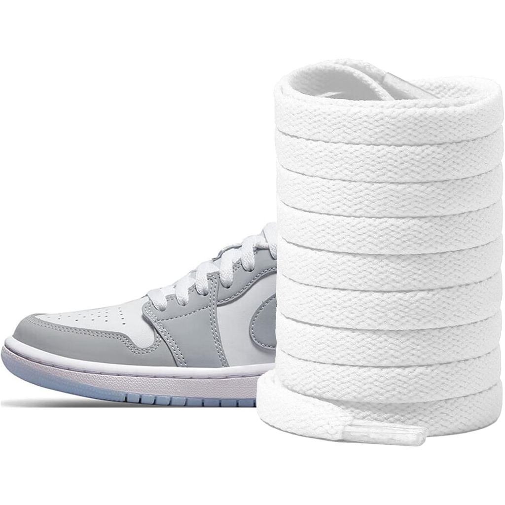 UamGlsob รองเท้า Laces สําหรับ Air Jordan 1/2/3/4/5/6/7/8 รองเท้าผ้าใบ, 8 มม.แบนกีฬารองเท้า Strings 