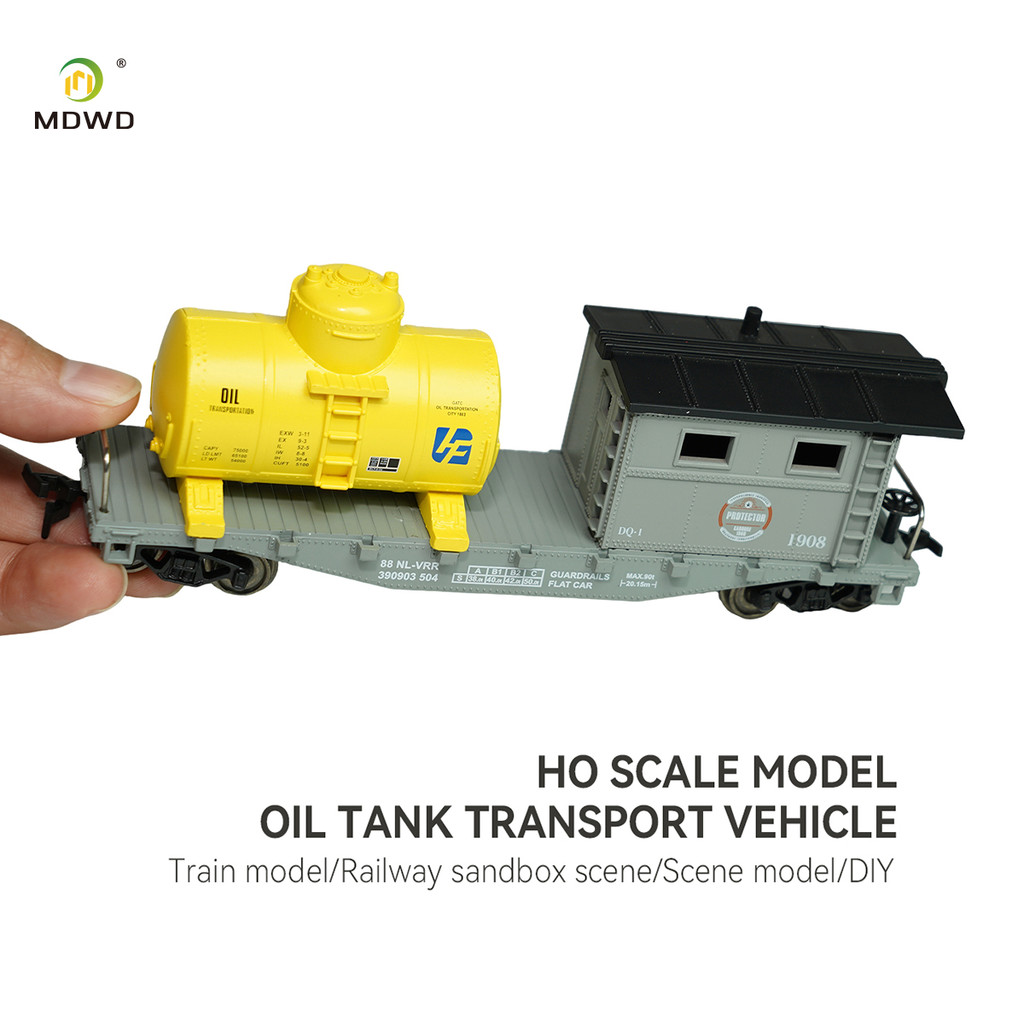 1/87 HO Scale Storage TankTransporter รุ่น Creative HO Scale รถไฟของเล่น DIY Hobby Collection Miniat
