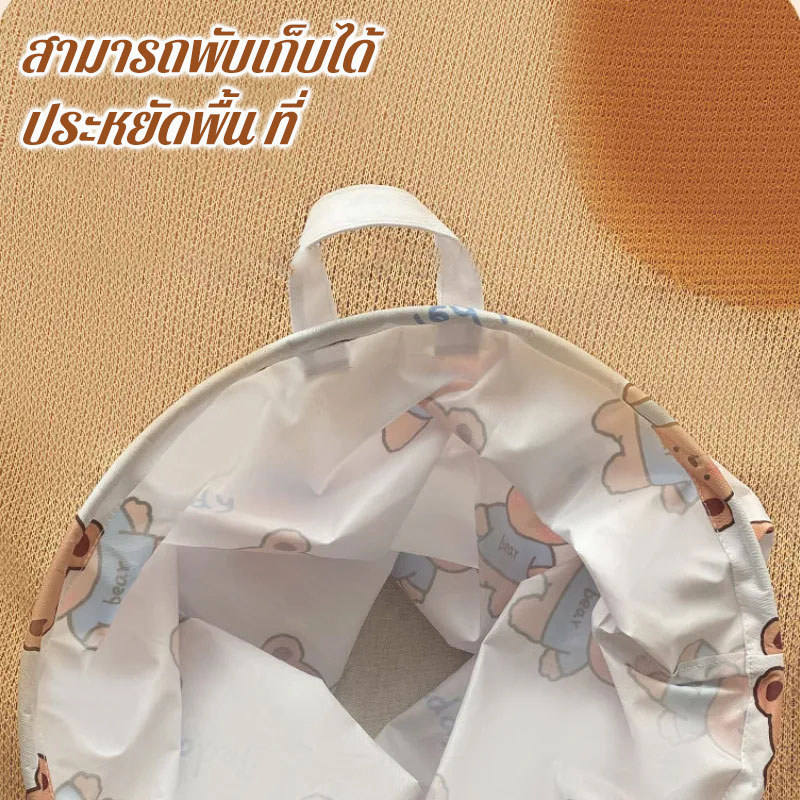 ตะกร้าซักผ้า ความจุสูง สามารถพับเก็บได้ laundry basket ตะกร้าเสื้อผ้าสกปรก มีด้ามจับ คุณภาพดีมาก ราคา ถูกที่สุด ดีลบีเคเค แกลเลอรีภาพที่ 6