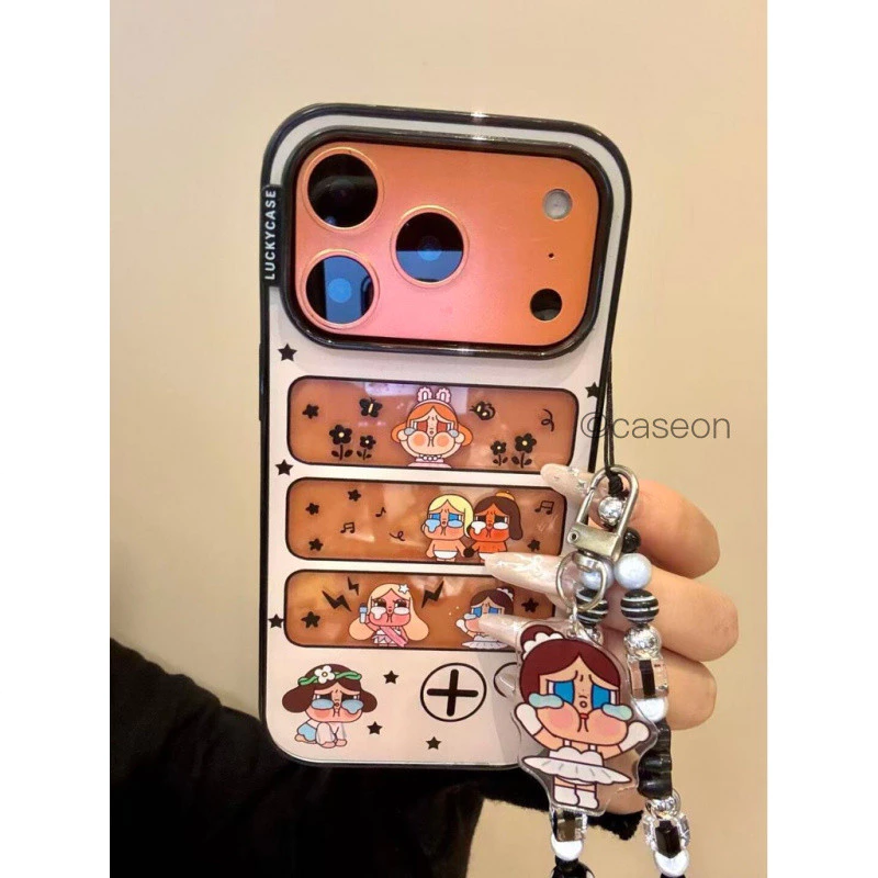 ญี่ปุ่นการ์ตูนเกาหลีโปร่งใสดอกไม้กรอบสีดําเหมาะสําหรับ ihone17promax16pro เคสโทรศัพท์ 15 สไตล์ใหม่ · 15promax กรณี