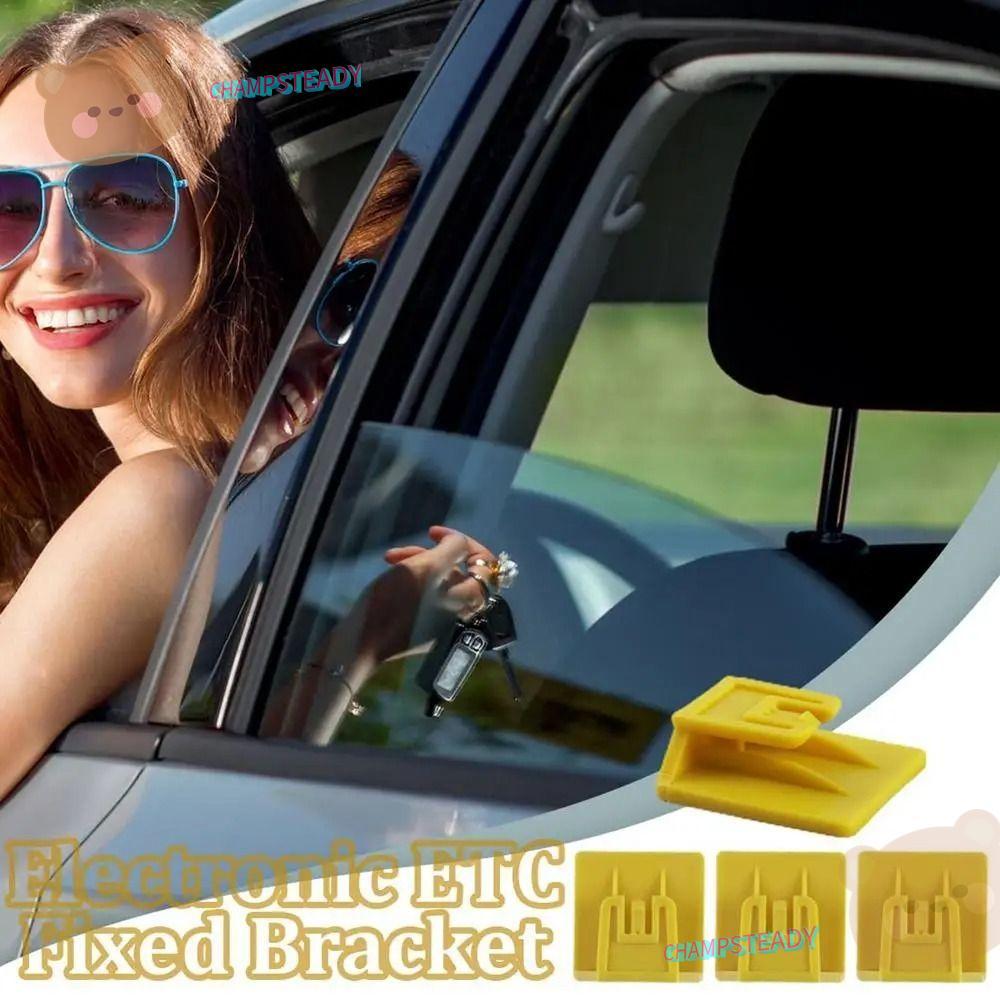 CHAMPSTEADY EZ Pass Holder, ทนทานที่ถอดออกได้อิเล็กทรอนิกส์ Toll Pass Clip, ติดตั้งง่าย Universal พิ