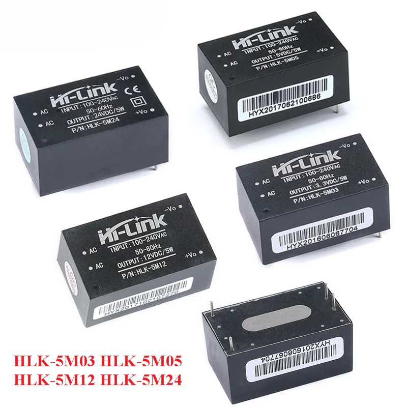 AC-DC 220V ถึง 5V 3.3V 12V 24V 5W 5V 700mA แหล่งจ่ายไฟโมดูล AC DC ขั้นตอนลง Buck โมดูล HLK-5M03 HLK-