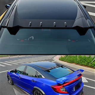 สปอยเลอร์ด้านหลัง Wing Tail สําหรับ Honda Civic 10th Gen 2016-2020 4 ประตูหลังคา Trunk Air Dam Deflector กีฬา Glossy สีดํา Tuning Body Kit