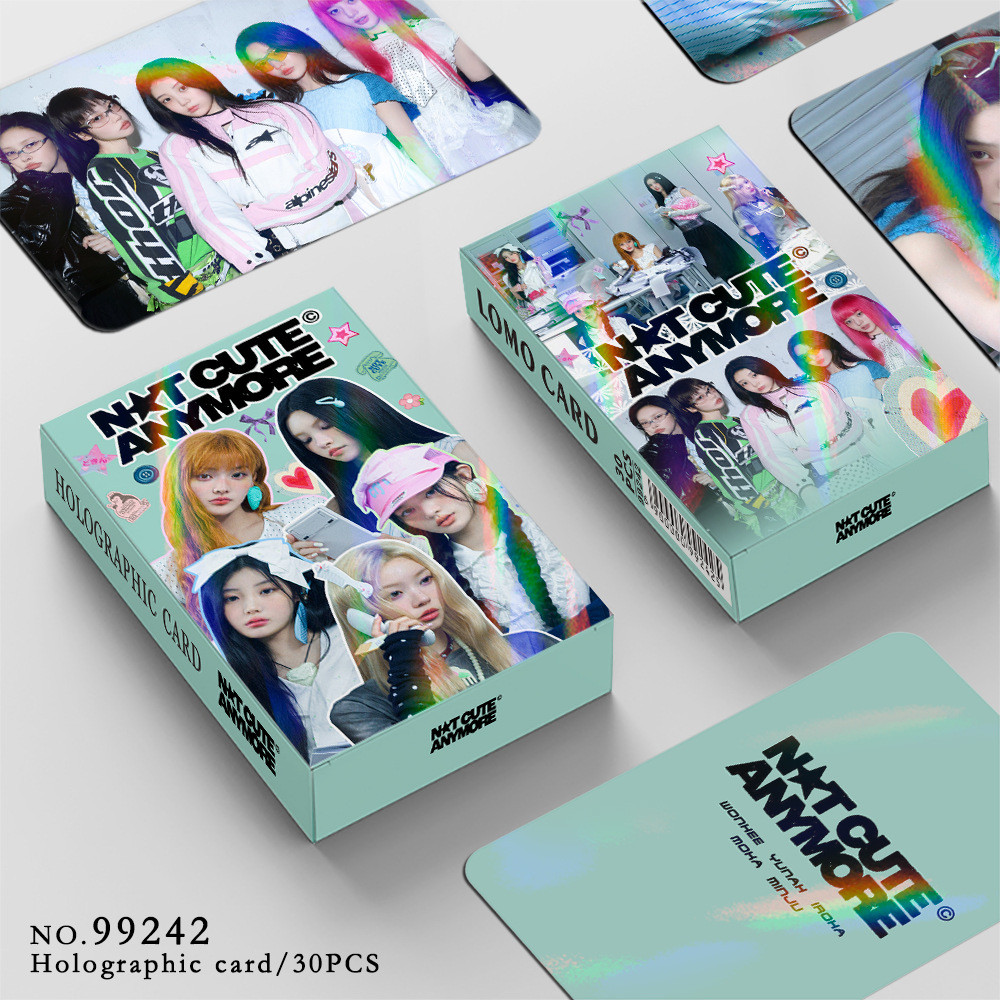ILLIT ไม่น่ารัก ANYMORE เลเซอร์แฟลช Lomo Card Photocard 30 ชิ้น/กล่อง
