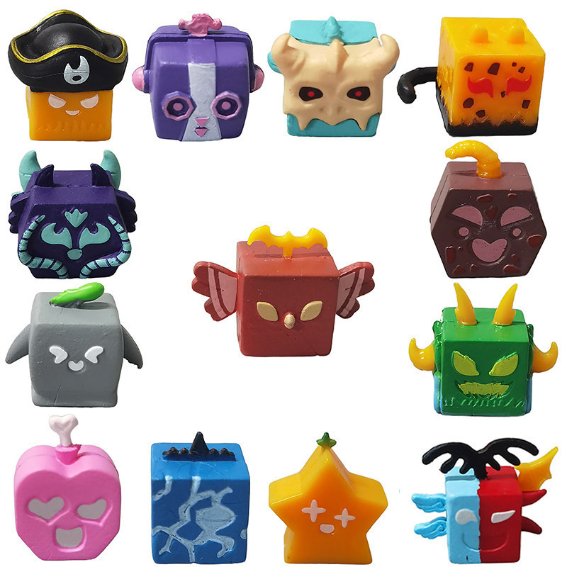 13-PIECE Set Blox Fruit Desktop Model Decorative A PIECE Blox Fruit Children Model Gift