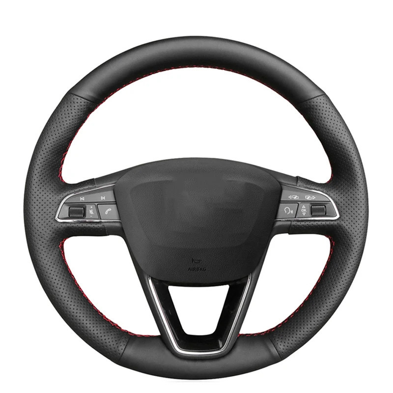 Car Steering Wheel Cover For Seat Leon 5F Mk3 Ibiza 6J Tarraco Arona Ateca Alhambra Customized Steer