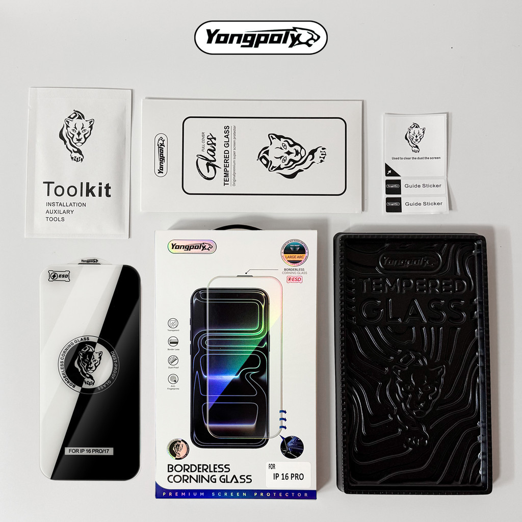 Yongpoly Corning ฟิล์มกระจกใส เต็มจอ ไม่มีขอบดำ | Borderless HD Glass | สำหรับ iPhone 17PROMAX 17PRO 16PRO 15 14 13 12 - รูปที่ 7