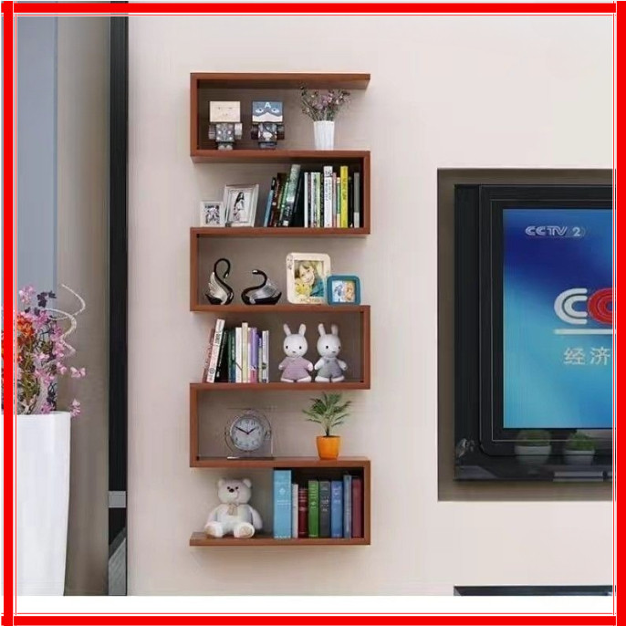 Wall-mounted storage rack, wall-mounted shelf, TV background decoration wall rack, suspended wall sh