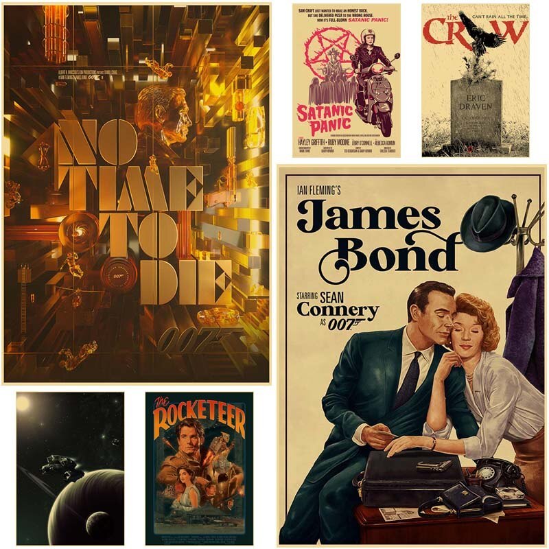 คอลเลกชันโปสเตอร์ภาพยนตร์คลาสสิก Jojo Rabbit งานศิลปะย้อนยุคพิมพ์บนกระดาษคราฟท์ 42x30 ซม. ป้ายโลหะรู