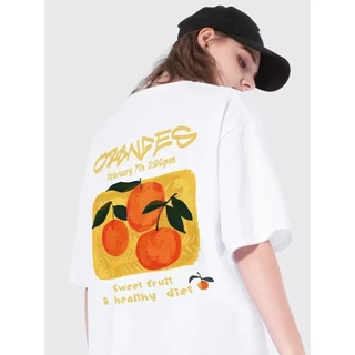 YOU-T🐆เสื้อแฟชั่น ใส่สบาย เสื้อยืดแขนสั้น ลาย เสื้อ"Orange" ผ้านิ่ม OVERSIZE แฟชั่น ผ้าฝ้าย 100% สไตล์เกาหลี