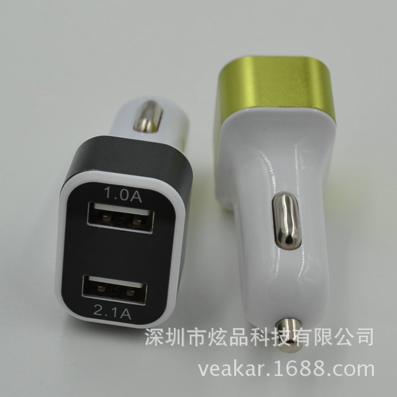 VC68 Display Car Charger Dual Port 2.6A Car Charger จอแสดงผลดิจิตอลหนึ่งสําหรับสอง Car Charger Dual 