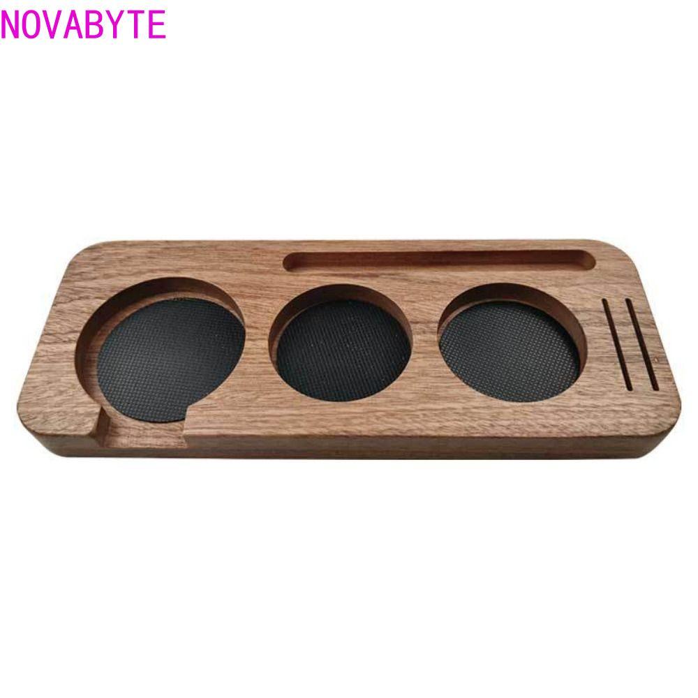 NOVABYTE Tamping Station Holder, 51/58 มม.ฐานกันลื่นสถานีตํากาแฟ,ใช้งานง่ายReusableทนทาน 3 Slot Espr