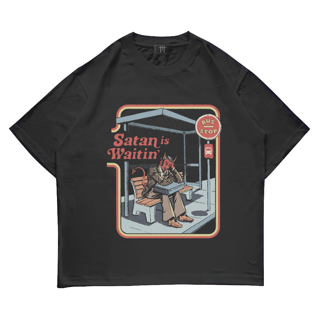 Megablast – เสื้อยืด Combed Satan Is Watin Vintage