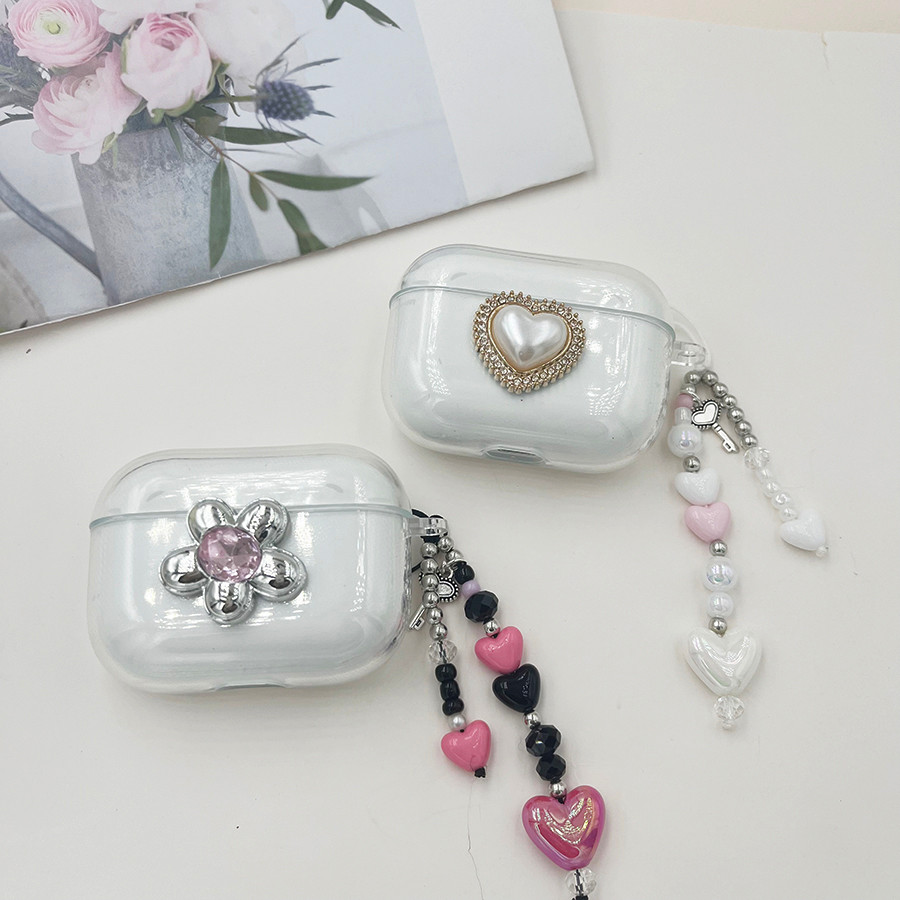 Love keychian สําหรับ QCY MeloBuds Pro / arc buds lite/AilyBuds Pro เคสซิลิโคนหูฟังสําหรับ QCY AilyB