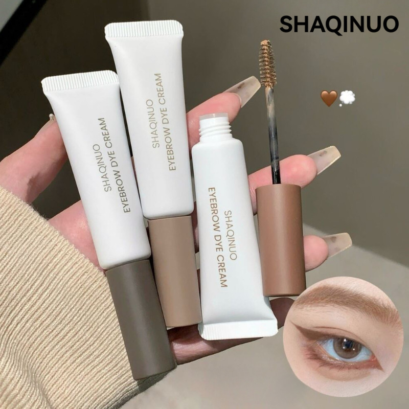 SHAQINUO ครีมย้อมคิ้ว หมอก เนื้อกำมะหยี่ สร้าง ย้อมคิ้วธรรมชาติ แห้งเร็ว ติดทนนาน ทาง่าย