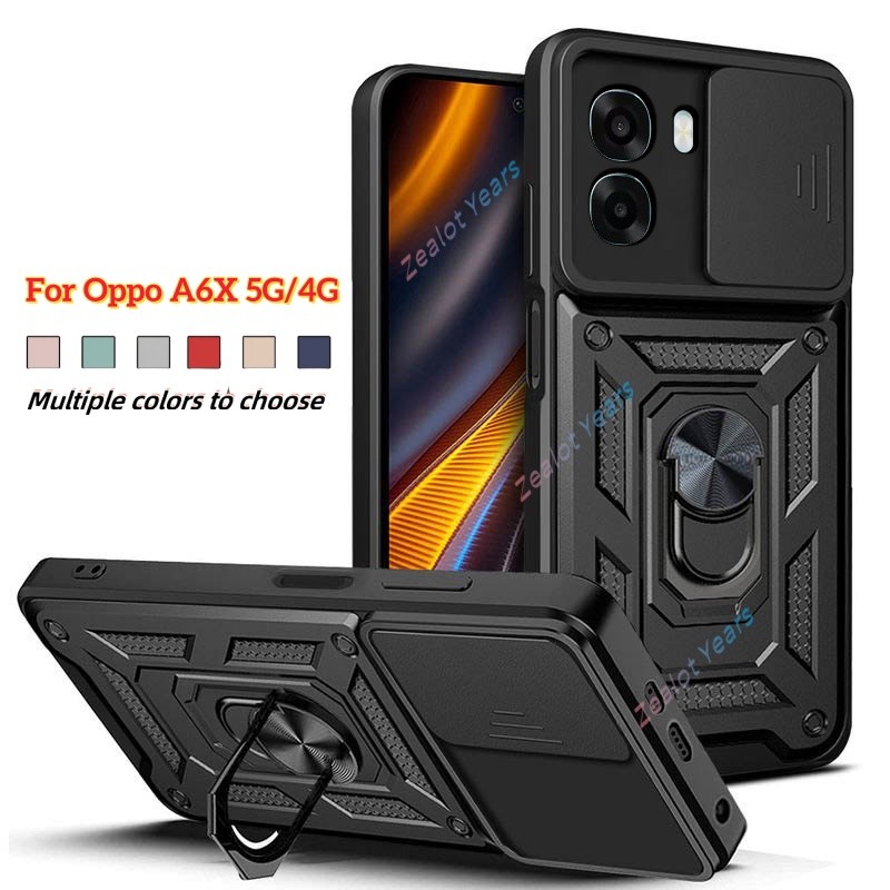 เกราะกันกระแทกสําหรับOppo A6x 5G 4G CPH2823 CPH2819 ปลอกเลนส์กล้องป้องกันปกหลัง