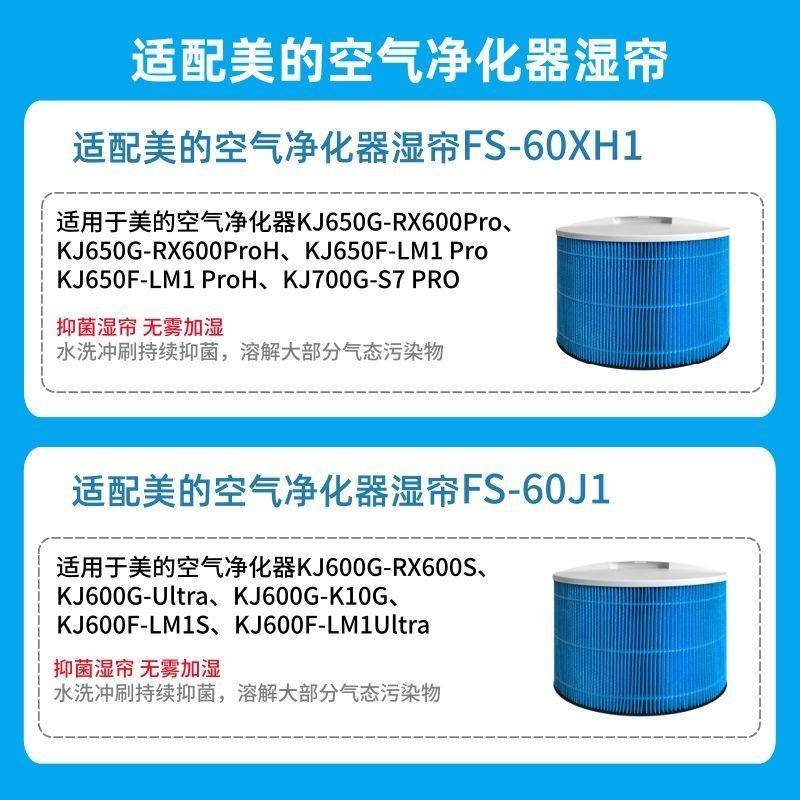 เหมาะสําหรับเครื่องฟอกอากาศที่สวยงามผ้าม่านเพิ่มความชื้นกรององค์ประกอบ KJ650/KJ700/KJ600/KJ600F-LM1 