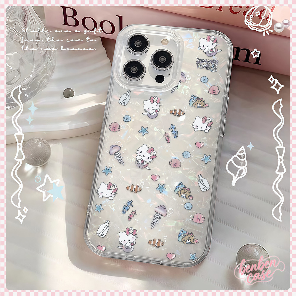 COD-ในไทยเคส น่ารักหัวใจ ลายเปลือกหอย For IPhone 13 16 14 รูปที่ 4