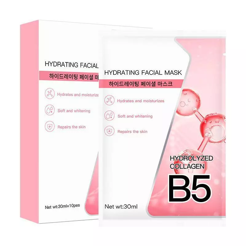 1กล่องx10ชิ้น LUMINOUS FACIAL MASK แผ่นมาส์กบำรุงผิวหน้า 5 สูตร โปรวิตามิน B5 พลัส Niacinamide สกินแคร์หน้า thumbnail 7
