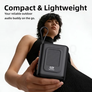 GOOJODOQ ผ้าลําโพงบลูทูธ RGB แสงคุณภาพสูง Hi Fi คุณภาพเสียงรองรับ TF/USB Playback