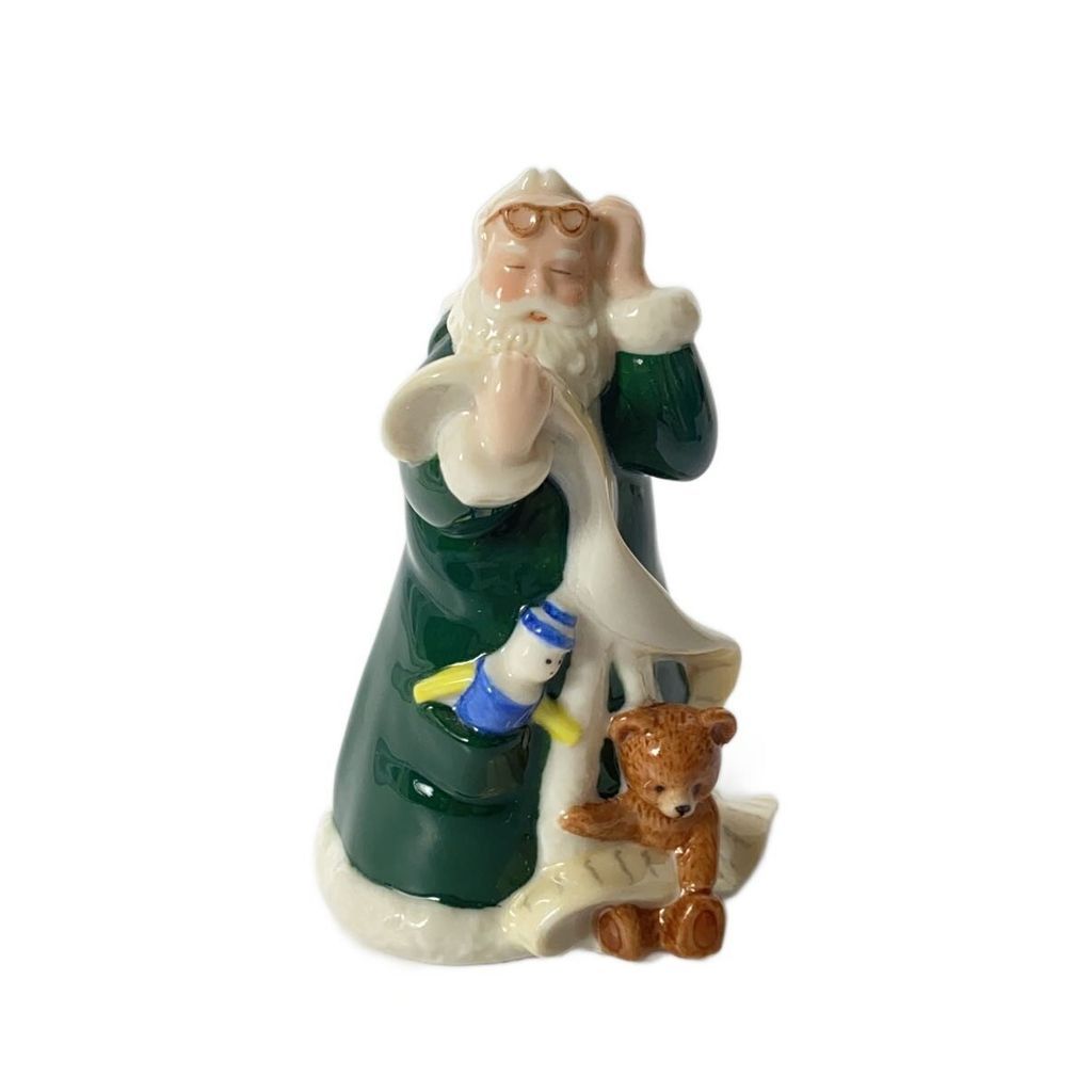 ROYAL COPENHAGEN Interior Goods GREEN SANTA teddy bear GRN 769 Direct from Japan Secondhand