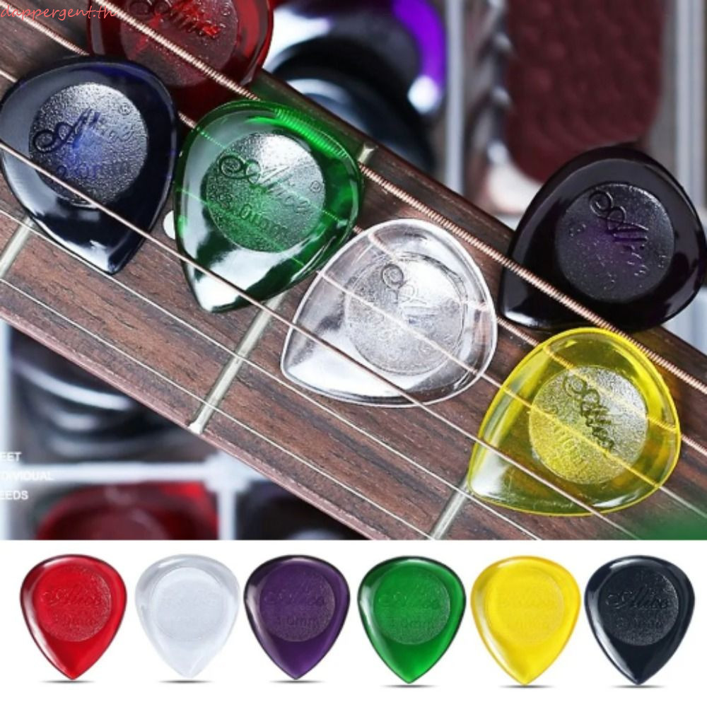 DAPPERGENT 10 ชิ้น Acoustic Guitar Picks, Random Color Celluloid Guitar Pick, Guitar Pick Acoustic E