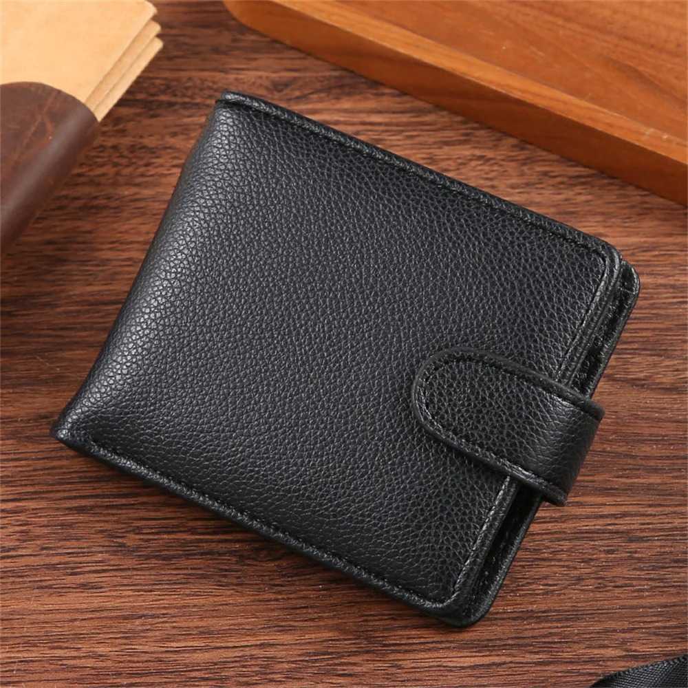 (ต้นฉบับ 100%) ISKYBOB Mens PU Leather Multiple Card Slot Wallet 9.5x12cm - ISKY-12