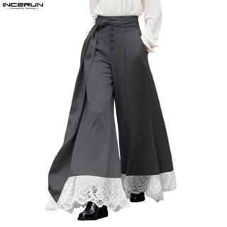 INCERUN Men Vintage Elegant Party เอวสูงปุ่มด้านหน้า Kink De…