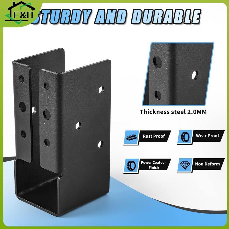 F&O 2x4 Joist Hanger Deck Railing ปกปิดตัวเชื่อมต่อ Heavy Duty Joist Brackets ชุด 2 Woodwork Beam Su