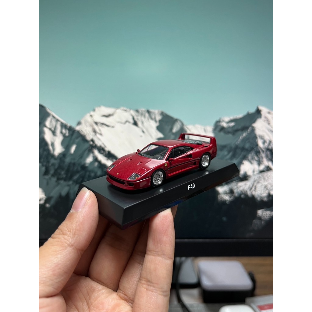 1/64 Jingshang kyosho Ferrari f40 Metallic Red Ferrari F40 พร้อมการ์ดไม่มีกล่องลักษณะการดูตัวเองขายไ
