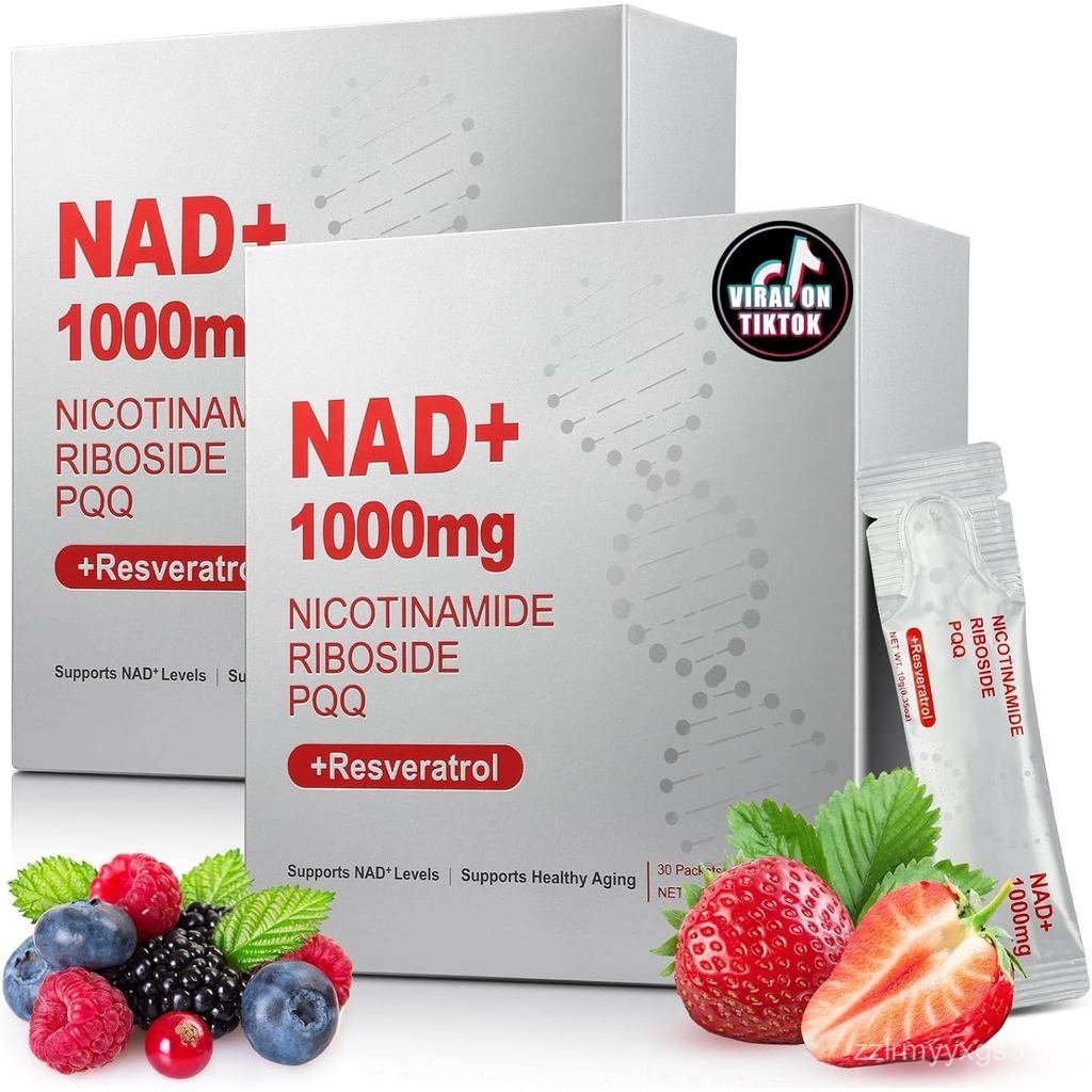 1000mg High-Potency NAD Liquid Supplement, Nicotinamide Riboside & Resveratrol with PQQ, Boosts Cell