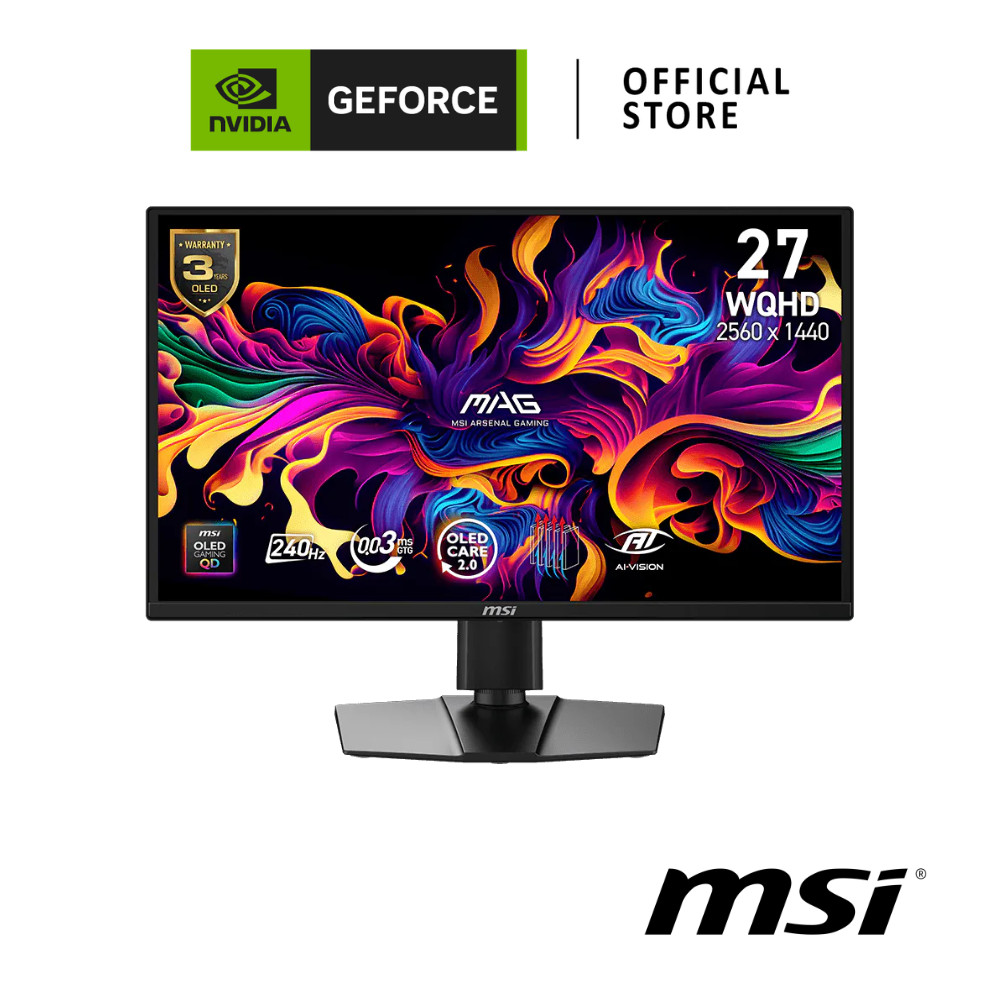 MSI MAG 272QP QD-OLED X24 | 26.5" QD-OLED WQHD 240Hz | Monitor (จอมอนิเตอร์)