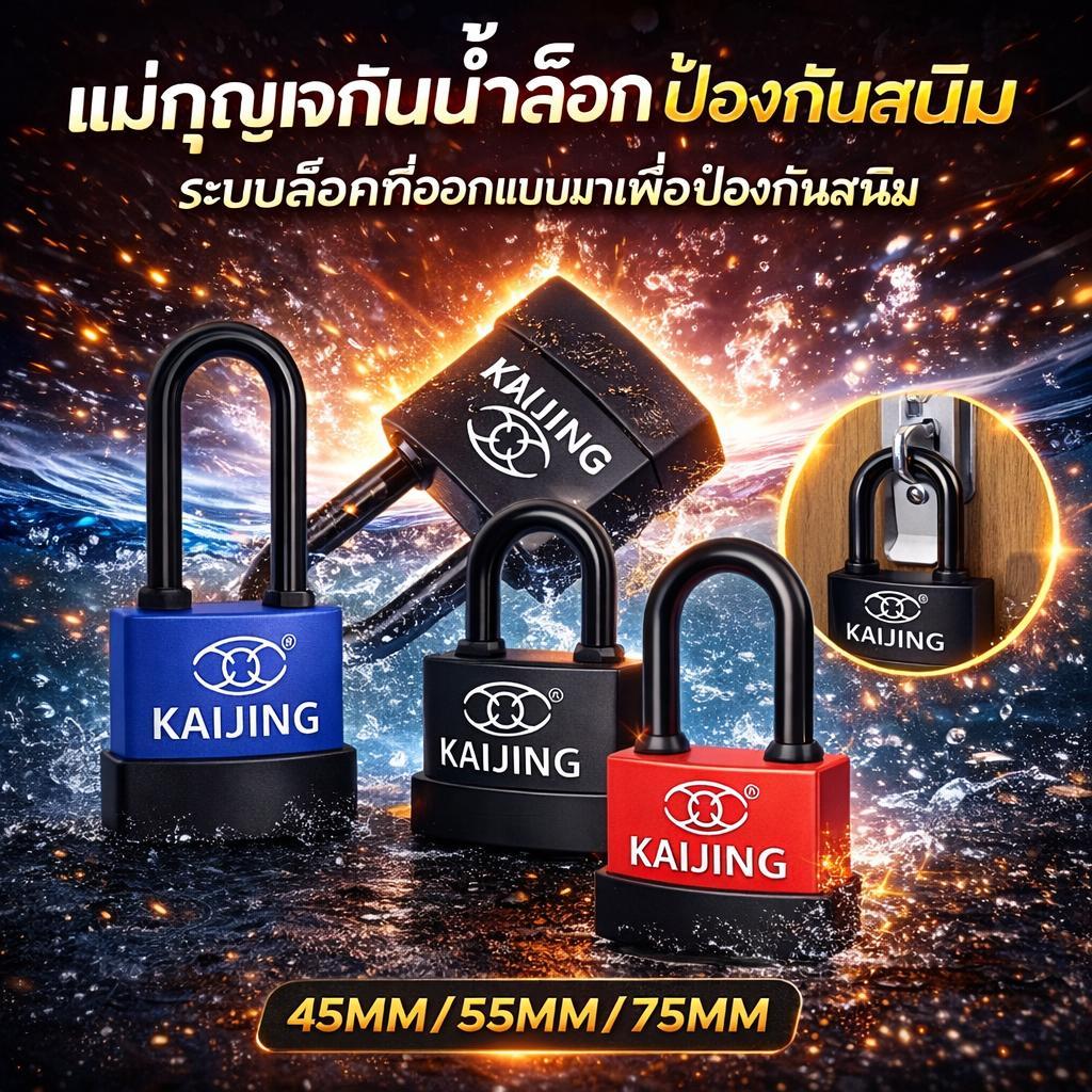 แม่กุญแจล็อคป้องกันสนิม กันน้ำ 45,55,70 มิล คละสี ไม่สามารถเลือกสี เป็นการสุ่มสี
