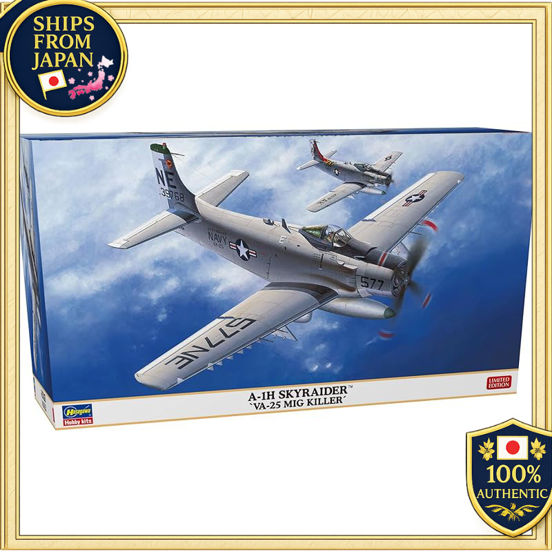 Hasegawa 1/72 America A-1H Skyraider VA-25 Mig Killer Model Kit 02527