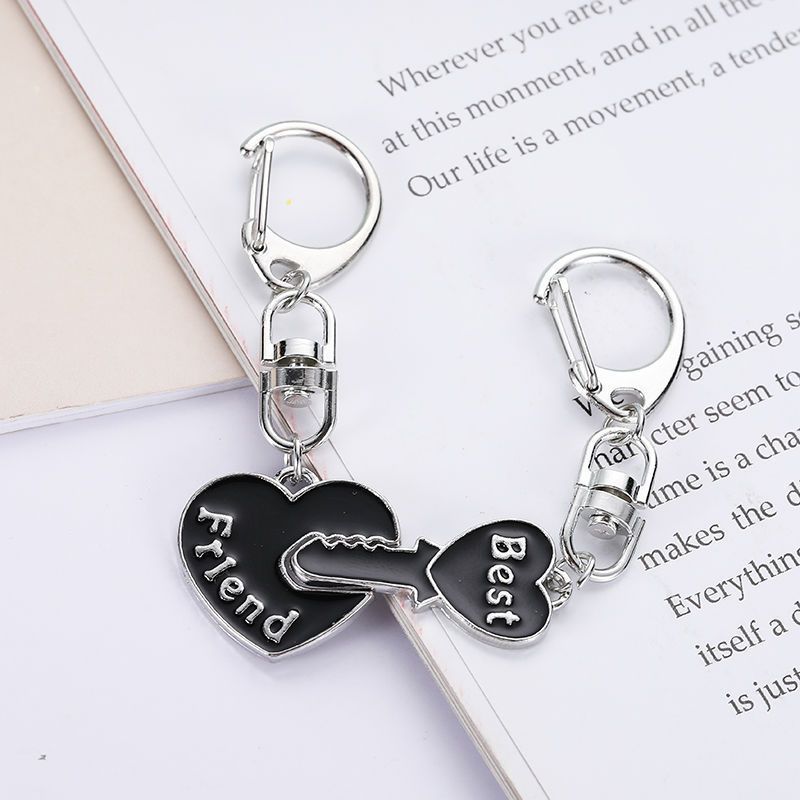 Original Love Key Good Friend Stitching พวงกุญแจแฟนจี้ของขวัญมิตรภาพน่ารักหวานกระเป๋านักเรียนจี้ 4.3