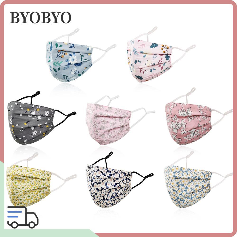 BYOBYO หน้ากากผ้าฝ้ายระบายอากาศได้ พร้อมฟิลเตอร์ป้องกันรังสียูวีและฝุ่นละออง สำหรับกีฬากลางแจ้ง