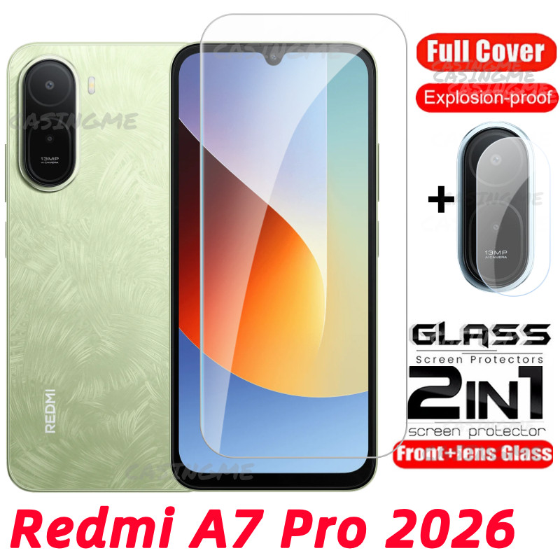 Redmi A7 Pro 2026 กระจกนิรภัย Flim สําหรับ RedmiA7Pro Redmi A7 RedmiA7 Pro A7Pro 4G 5G 2026 ด้านหน้าฟิล์มกลับเลนส์กระจกกลับกล้องเลนส์ป้องกันหน้าจอ