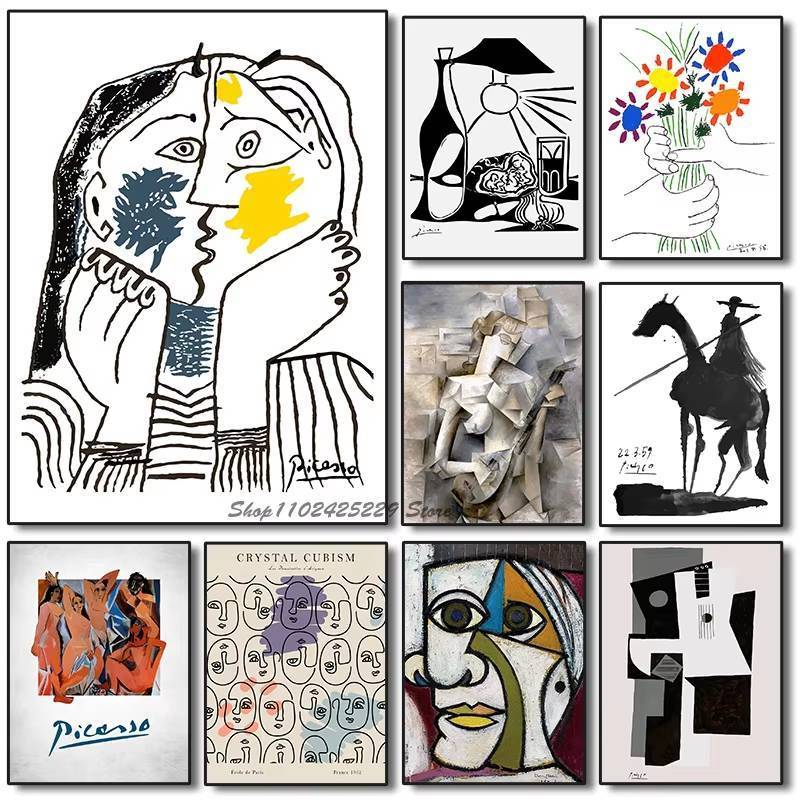 Classic Abstract Poster Works of Famous Abstract Artist Picasso Poster No Frame Canvas Painting Wall