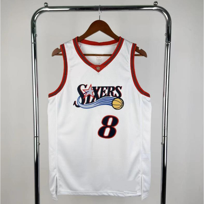 [กดร้อน]2026 เสื้อบาสเก็ตบอล Philadelphia 76ers Have Logo George Allen Iverson City Edition Jersey