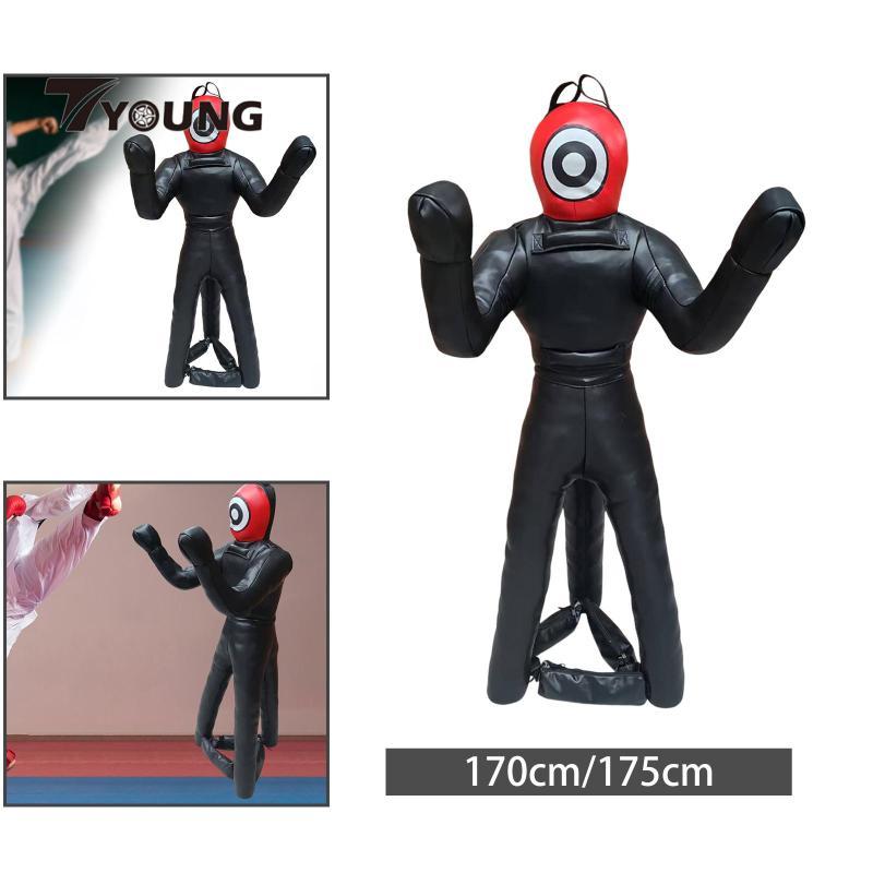 [มีจําหน่าย] Grappling Dummy Wrestling Boxing Punching Dummy MMA Fitness Unfilled PU หนังปรับการฝึกอ