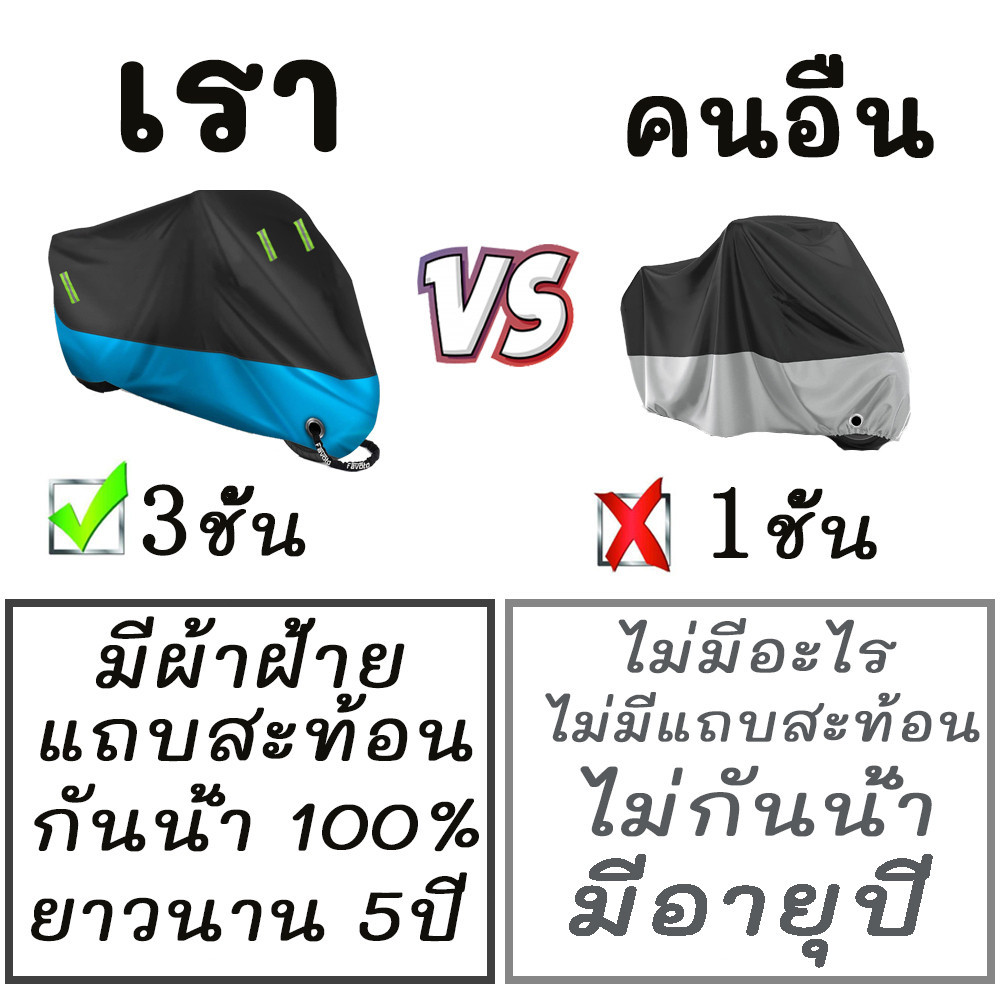 MOTUS หน้าแรกดีที่สุด，ผ้าคลุมรถมอเตอร์ไซค์ ผ้าคลุมรถ หนาดี ทนทาน  หนา 3 ชั้น ผ้าคลุมรถ，ฝาครอบรถจักรยานยนต์，3 ชั้น