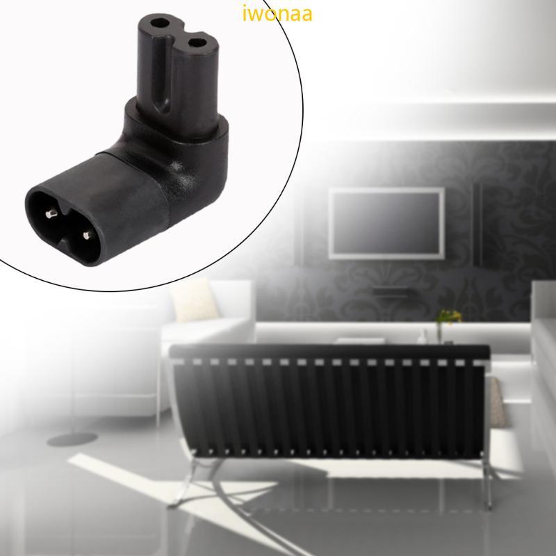 Iwo IEC320 C7 ถึง C8 อะแดปเตอร์ AC มุมขวา IEC 320 C7-C8 90 องศา AC Converter