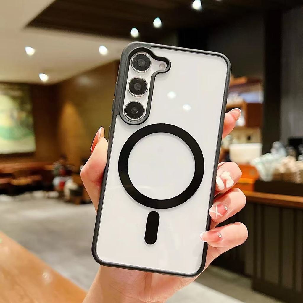 เคสโทรศัพท์แม่เหล็กคุณภาพสูง ใช้ได้กับเลนส์ของ Samsung A56/55/36/35/26/16, S26/25plus/24FE/23ULTRA ป้องกันรอยขีดข่วน