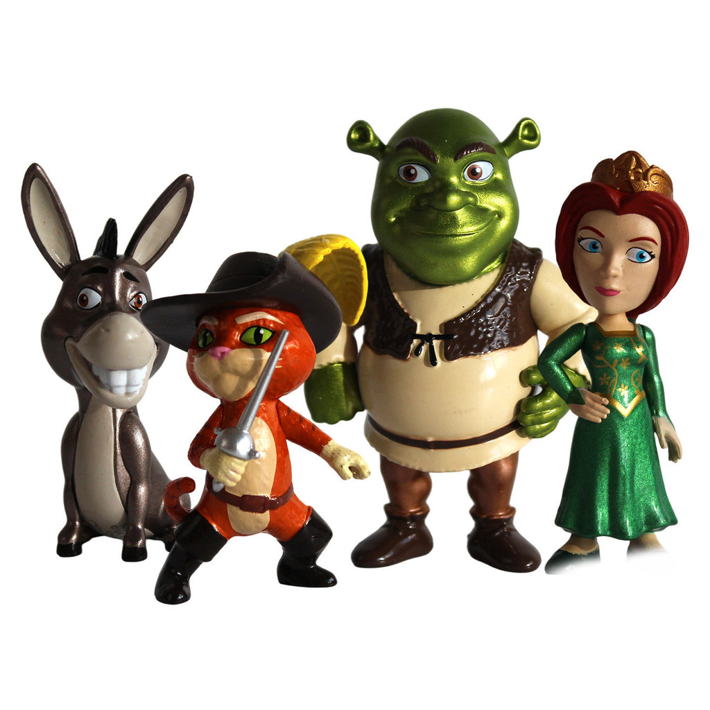 JadaToys Monster Shrek Boots Cat Poor Donkey Fiona 8 ซม.รูปเครื่องประดับโลหะ