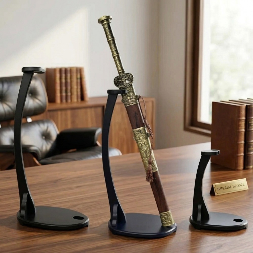 ดาบแนวตั้งชั้นวางผู้ถือ Samurai Sabre ขาตั้งจอแสดงผลญี่ปุ่นแท้ Katana Rack มีด Br