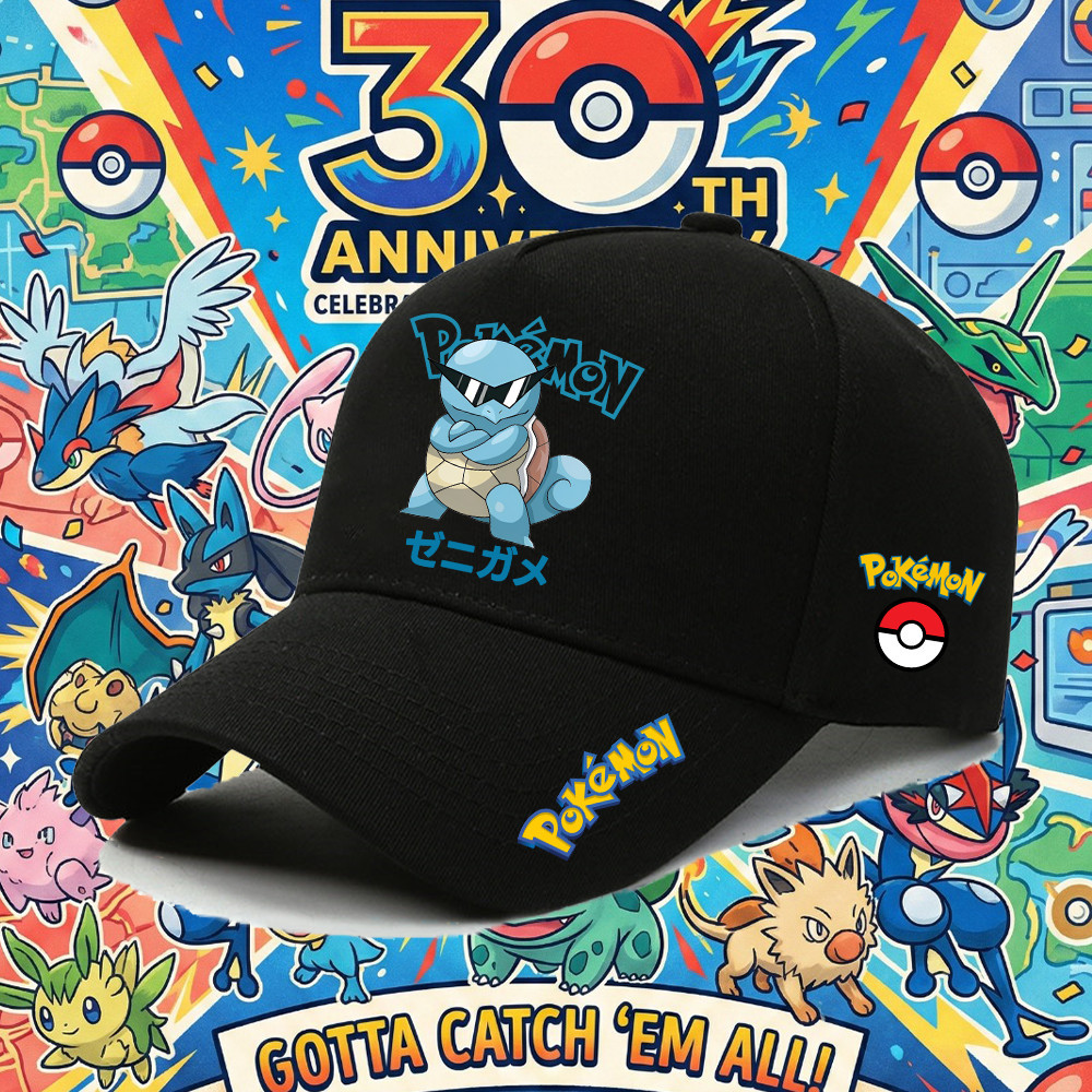 2026 Pokémon Cap Unisex Casual แฟชั่น Cool Vintage หมวก Pokémon 30th Anniversary ของที่ระลึกหมวกเบสบ