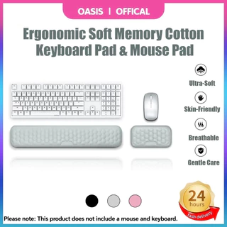 แผ่นรองข้อมือคีย์บอร์ด Memory Foam Keyboard Hand Wrist Rest - พื้นผิวผ้า [OasisTech]