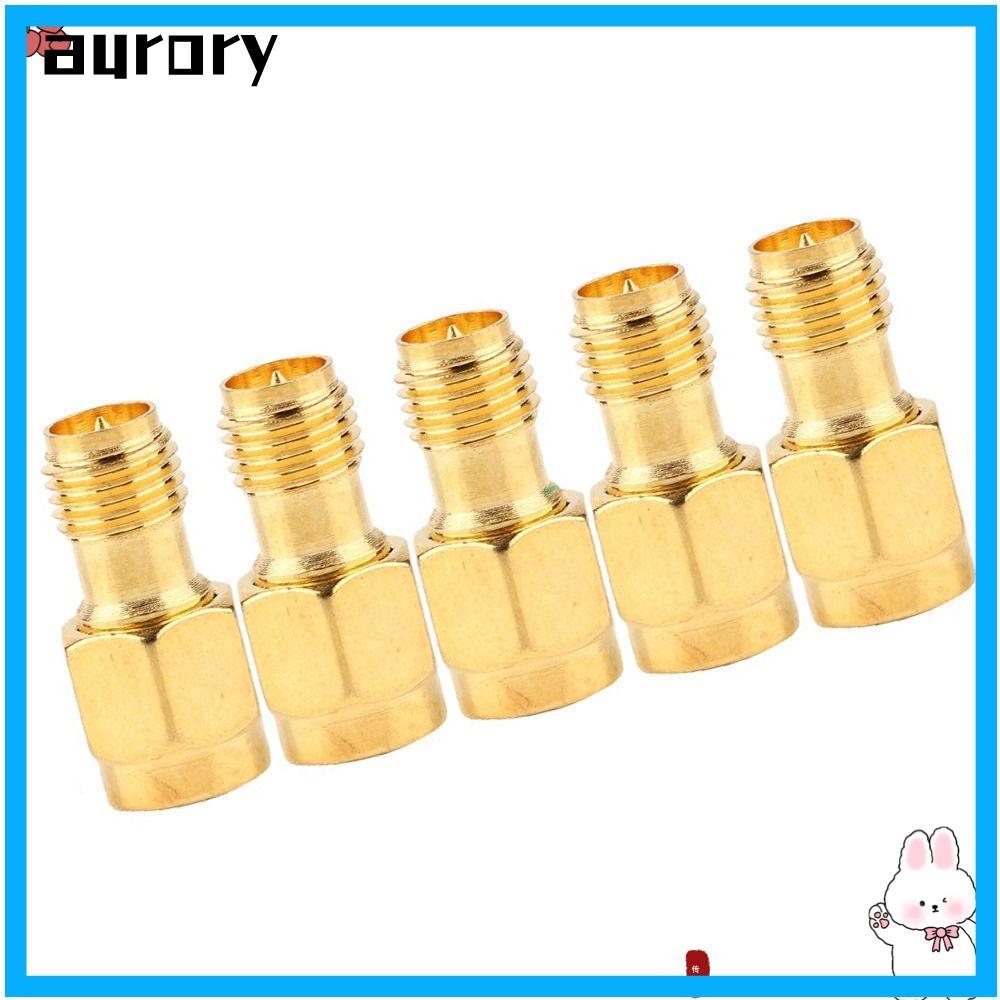 AURORY 5PCS SMA Male To SMA Female Coaxial Connector, ชุดอะแดปเตอร์ Low Loss SMA Connector, ทนทาน Go